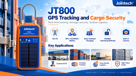 Konteyner Takibi ve Kargo Güvenliği için JT800 4G GPS Elektronik Kilit